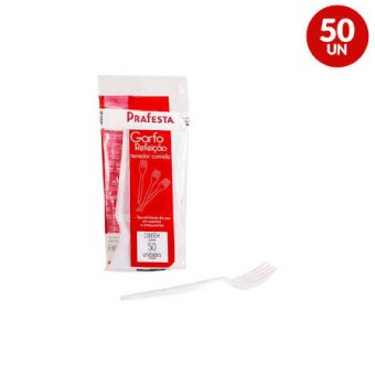 GARFO REFEICAO PREMIUM C/50 BRANCO PRAFESTA