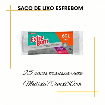 Saco Lixo Transparente Esfrebom