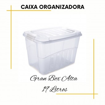 Caixas de Plástico Resistente Organizadoras-Alta