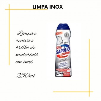 Limpa Inox Cremoso  250ml Sapólio Radium 