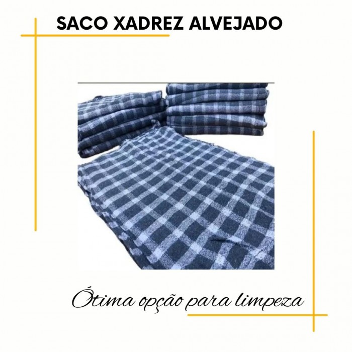 Pano de Chão Alvejado Branco ou Xadrez unidade