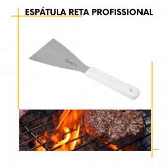 Espátula Reta Profissional 100mm- Linha do Chef -Gourmet Mix