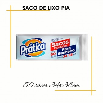 Sacos  Lixo Para Banheiro Branco com 50 unidades -Prática