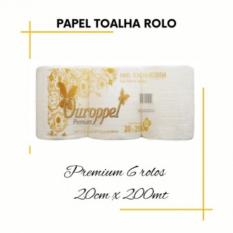 Papel Toalha Rolo linha Profissional com 200 metros