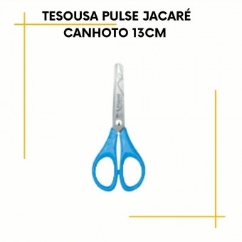 Tesoura Canhoto 13cm pulse jacare- Jandaia