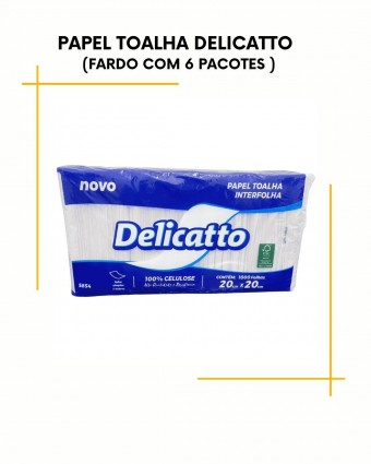 Papel toalha interfolhado Delicatto - pacote c/1000 folhas