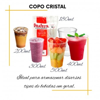 Copo Cristal Supremo -Pra festa