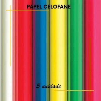 Papel Celofane com 5 unidades