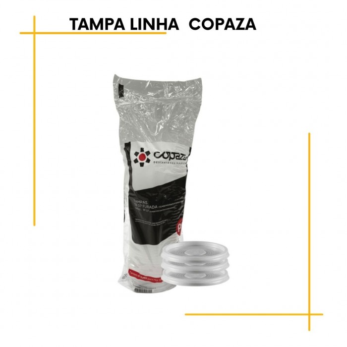 Tampa furada Copo Descartável  400 e 500ml -Copaza