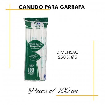 Canudo Biodegradável embalado individualmente -Theoto