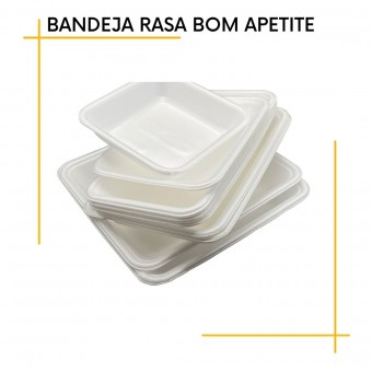 Bandeja de Isopor Rasa 01,02 e 03  com 100 unidades-Bom Apetite 