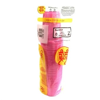 COPO 200ML BIODEGRADAVEL ROSA TRIK TRIK C/50
