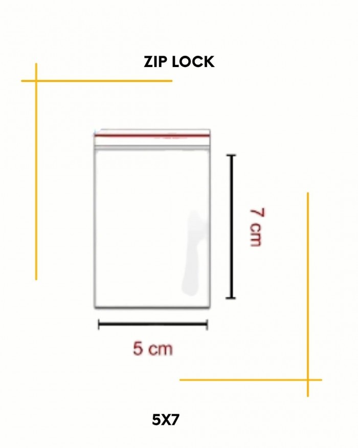 Saco Zip lock n1 5cmx7cm C/100 unidades