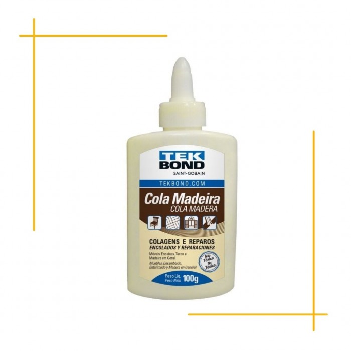 Cola Madeira - Colagem e Reparos-100g-Tek Bond