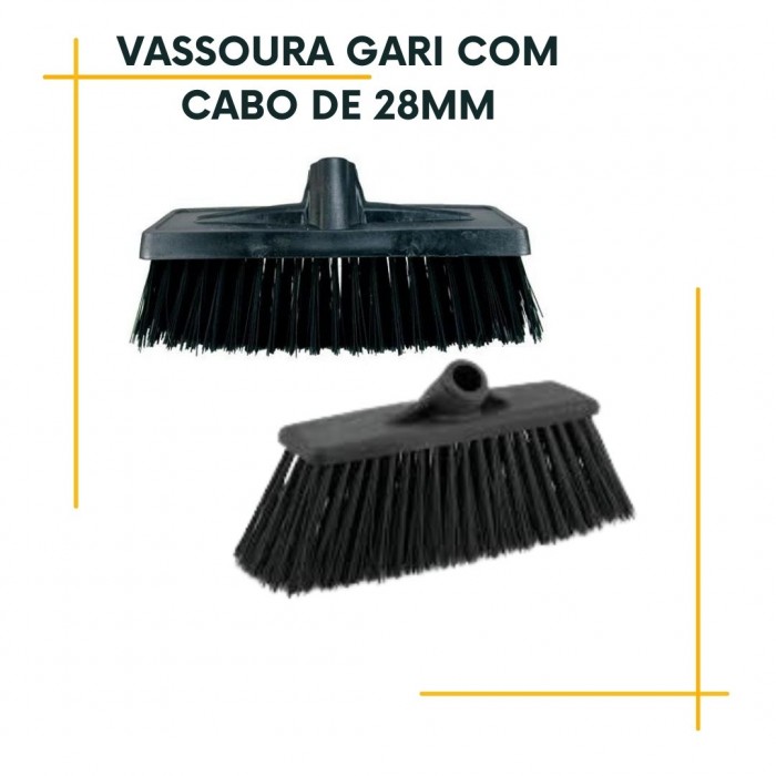 Vassoura Gari com Cabo Grosso de 28mm
