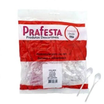 COLHER LITTLE COFFEE C/100 BRANCA PRAFESTA