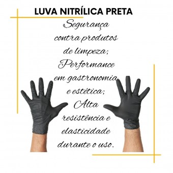 Luva Nitrilica Preta