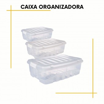 Caixas de Plástico Resistente Organizadoras-Baixa