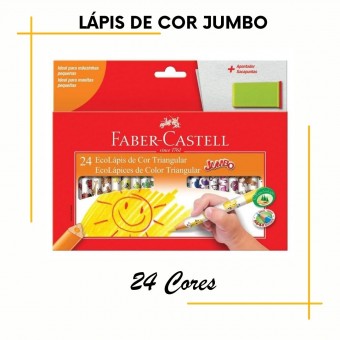 Lápis de cor Triangular Jumbo Faber castell 