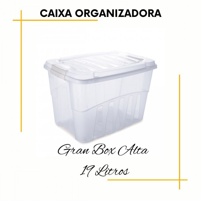 Caixas de Plástico Resistente Organizadoras-Alta