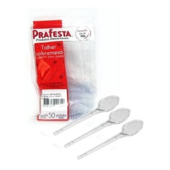 COLHER SOBREMESA CRISTAL C/50 PRAFESTA