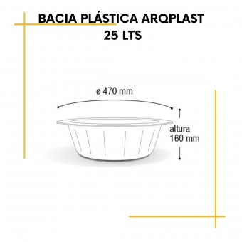 Bacia Plástica -25 litros