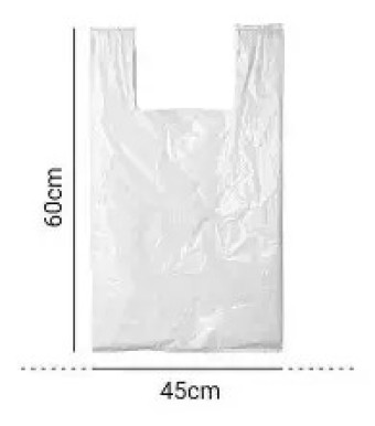 SACOLA BRANCA 45X60