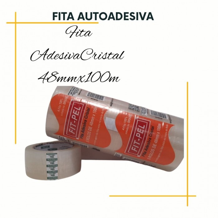Fita Adesiva Cristal  Unidade- Fit Pel 48mmx100 metros
