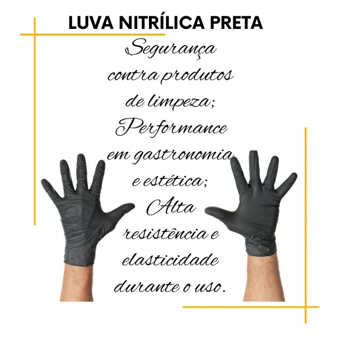 Luva Nitrilica Preta