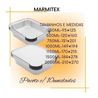 Marmitex Alumínio Descartável Retangular