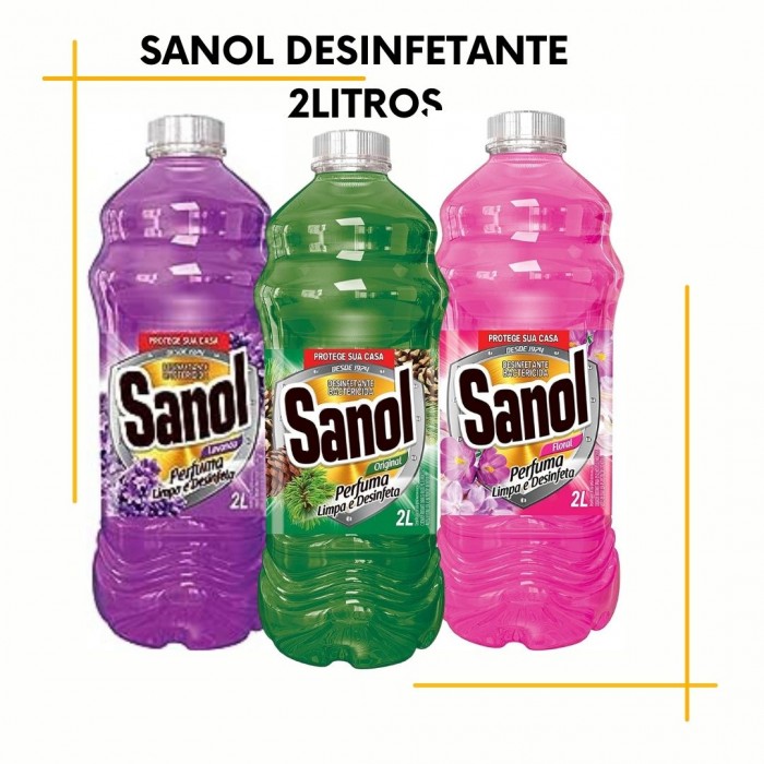 Desinfetante Bactericida Sanol 2Litros, 
