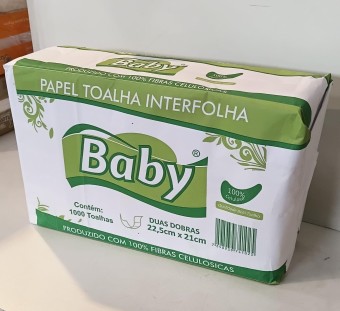 PAPEL INTERFOLHA 2D CELULOSE 22,5X21 BABY C/1000