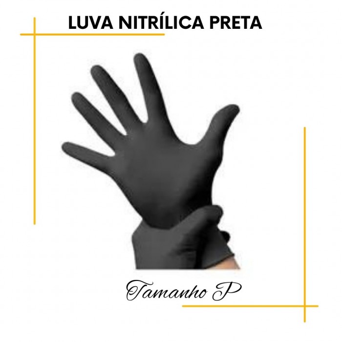 Luva Nitrilica Preta