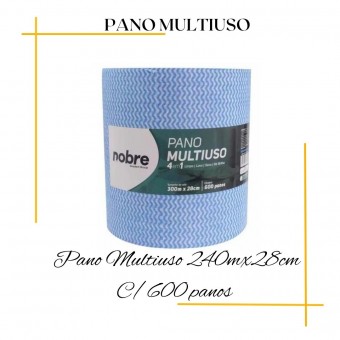 Pano Multiuso Azul com 200 metros 500 panos - Nobre