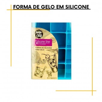 Forma De Gelo 15 Cubos Turquesa Silicone Line Moda Do Chef