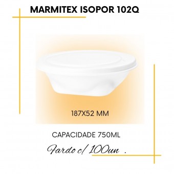 Marmitex de Isopor Redonda com Tampa, em dois tamanhos