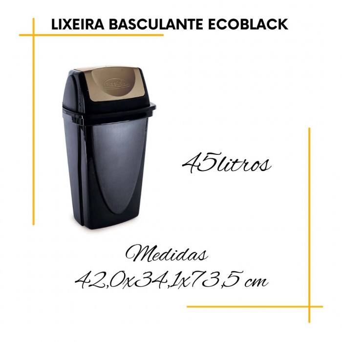 Lixeira  Basculante Ecoblack Plasutil 
