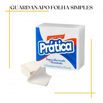 Guardanapo de Papel Folha Simples com 50 unidades-Pratica