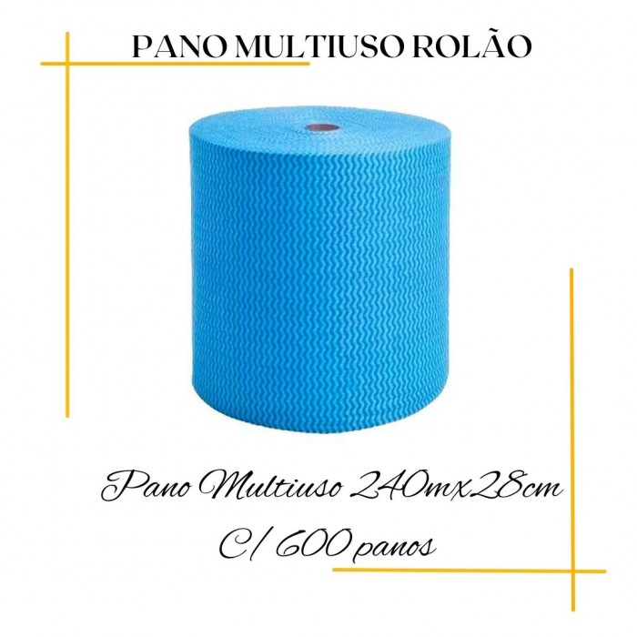 Pano Multiuso Rolão 300 metros com 600 unidades-Life Clean