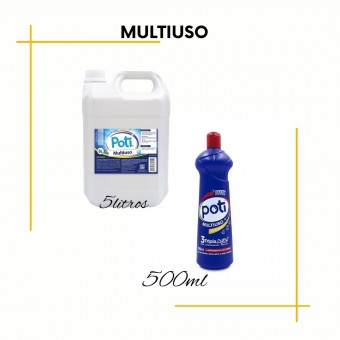 Limpador Multiuso 500ml e 5 Litros Poti