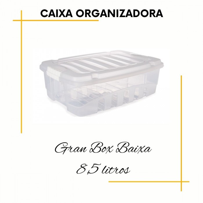 Caixas de Plástico Resistente Organizadoras-Baixa