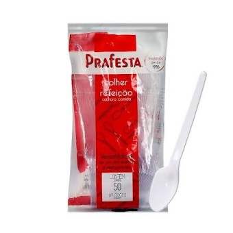 COLHER REFEICAO PREMIUM C/50 BRANCA PRAFESTA