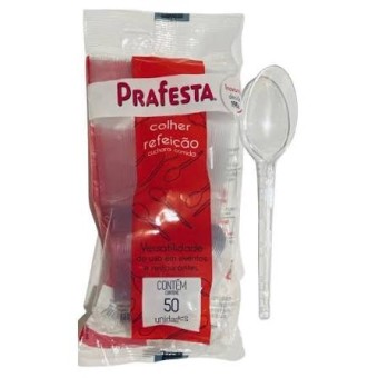 COLHER REFEICAO PREMIUM C/50 CRISTAL PRAFESTA