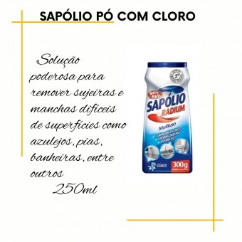 Limpador Multiuso em Pó com Cloro 250ml Sapólio Radium 