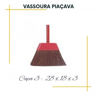 Vassoura Piaçava Com cabo