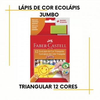 Lápis de cor Triangular Jumbo Faber castell 