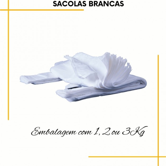 Sacola Branca Virgem 25x35 com 1000 unidades Altaplast