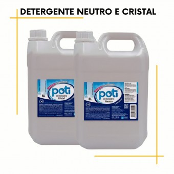 Detergente Líquido Neutro e Cristal  5Litros Poti
