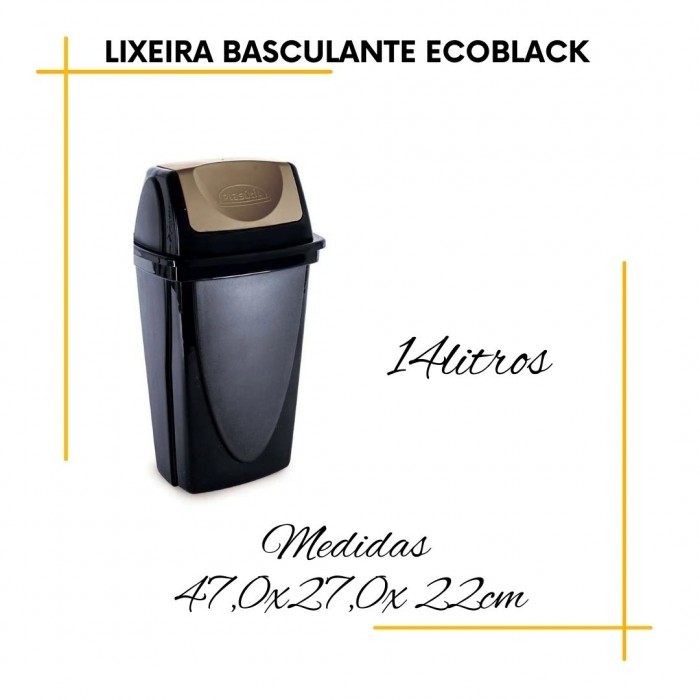 Lixeira  Basculante Ecoblack Plasutil 