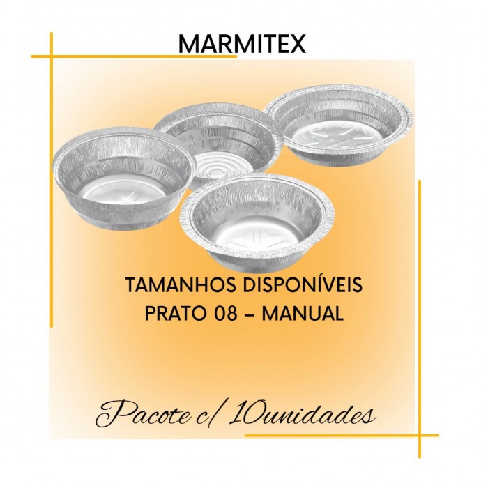 Marmitex Alumínio Descartável Redondo com Tampa Manual